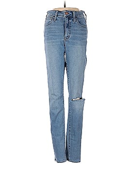 Madewell Tall Curvy Roadtripper Authentic Jeans in Benton Wash: Knee-Rip Edition (view 1)