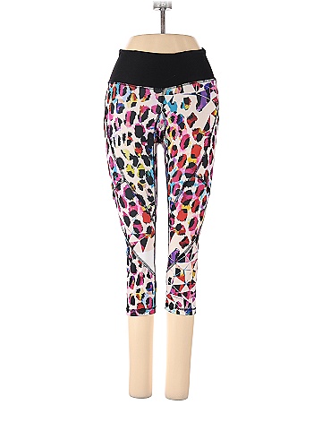 Charlie Jade Animal Print Leopard Print Multi Color Black Leggings Size XS  - 84% off