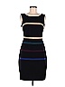 Connected Apparel Color Block Stripes Black Casual Dress Size 6 - photo 1