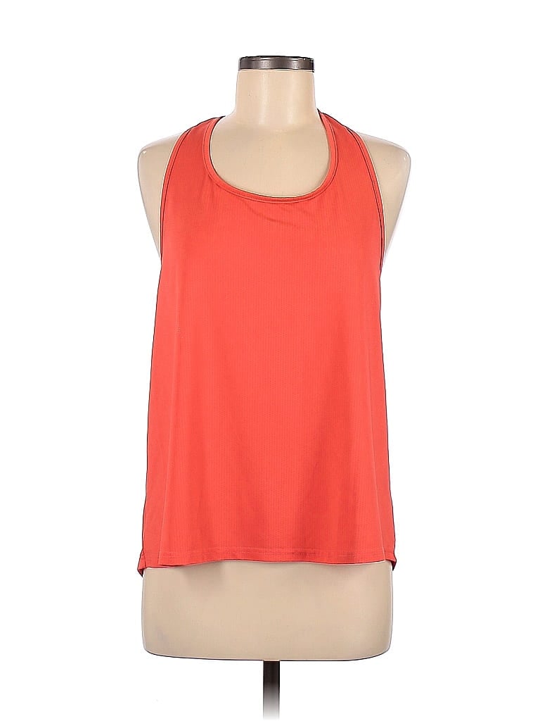 Pre-owned Unbranded Tank Top Orange Halter Neckline Tops