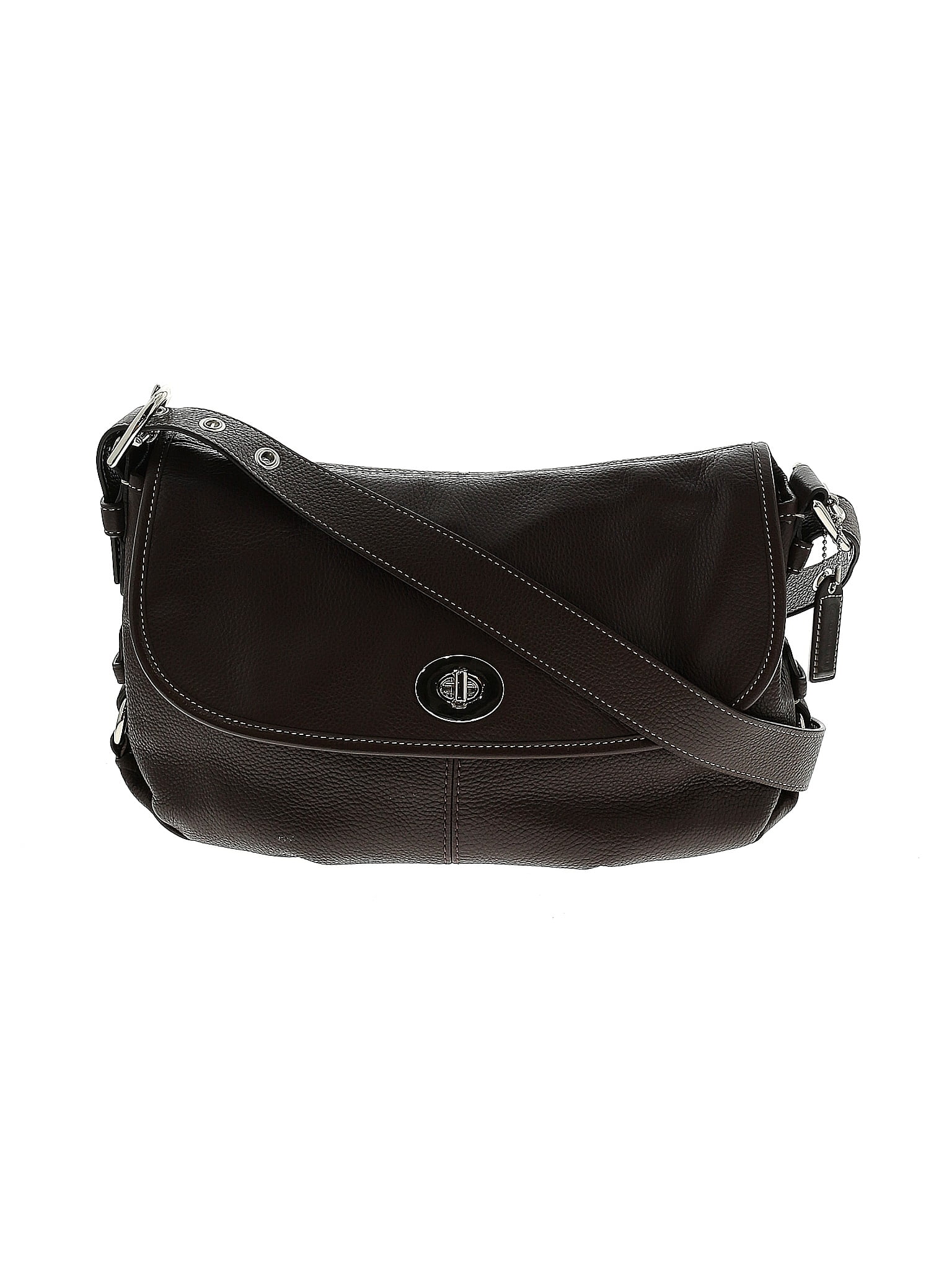 Coach Factory 100 Leather Solid Brown Leather Crossbody Bag One Size