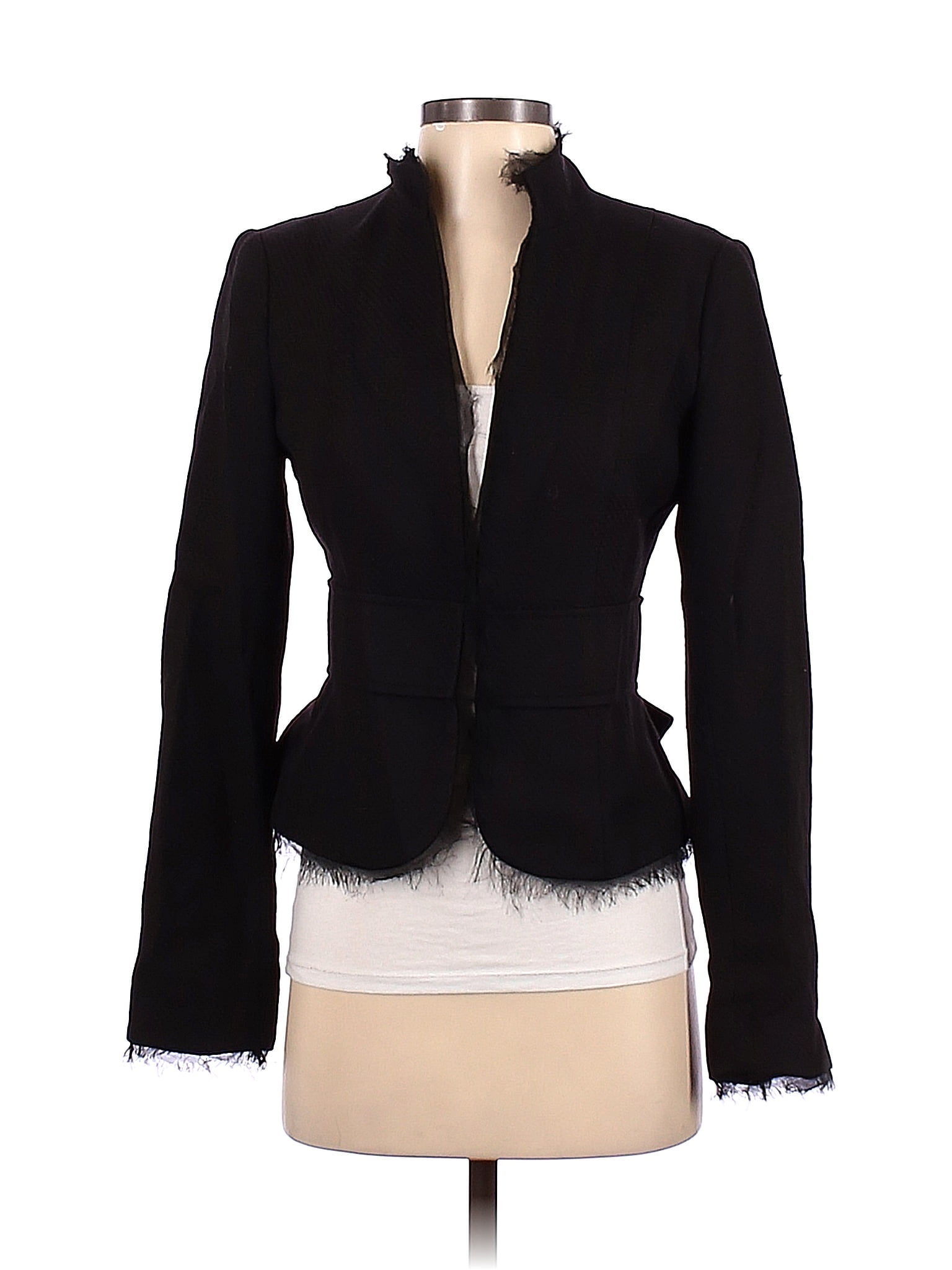 White House Black Market Solid Black Blazer Size 4 78 Off Thredup