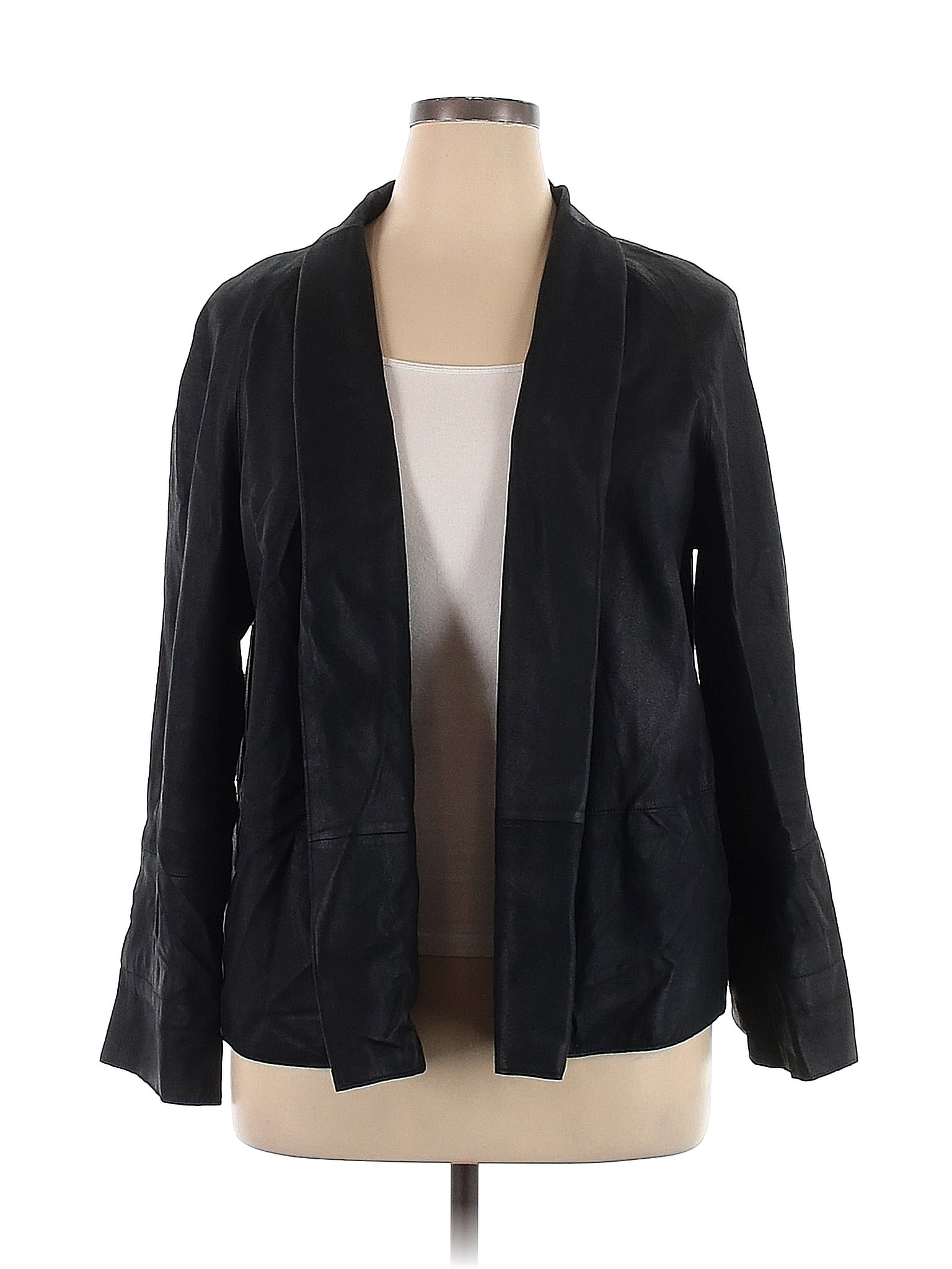 Doncaster Solid Black Jacket Size 14 - 85% off | thredUP