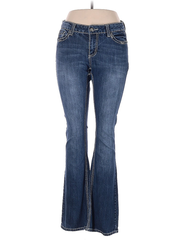 ZCO Jeans Solid Blue Jeans Size 14 62 off thredUP