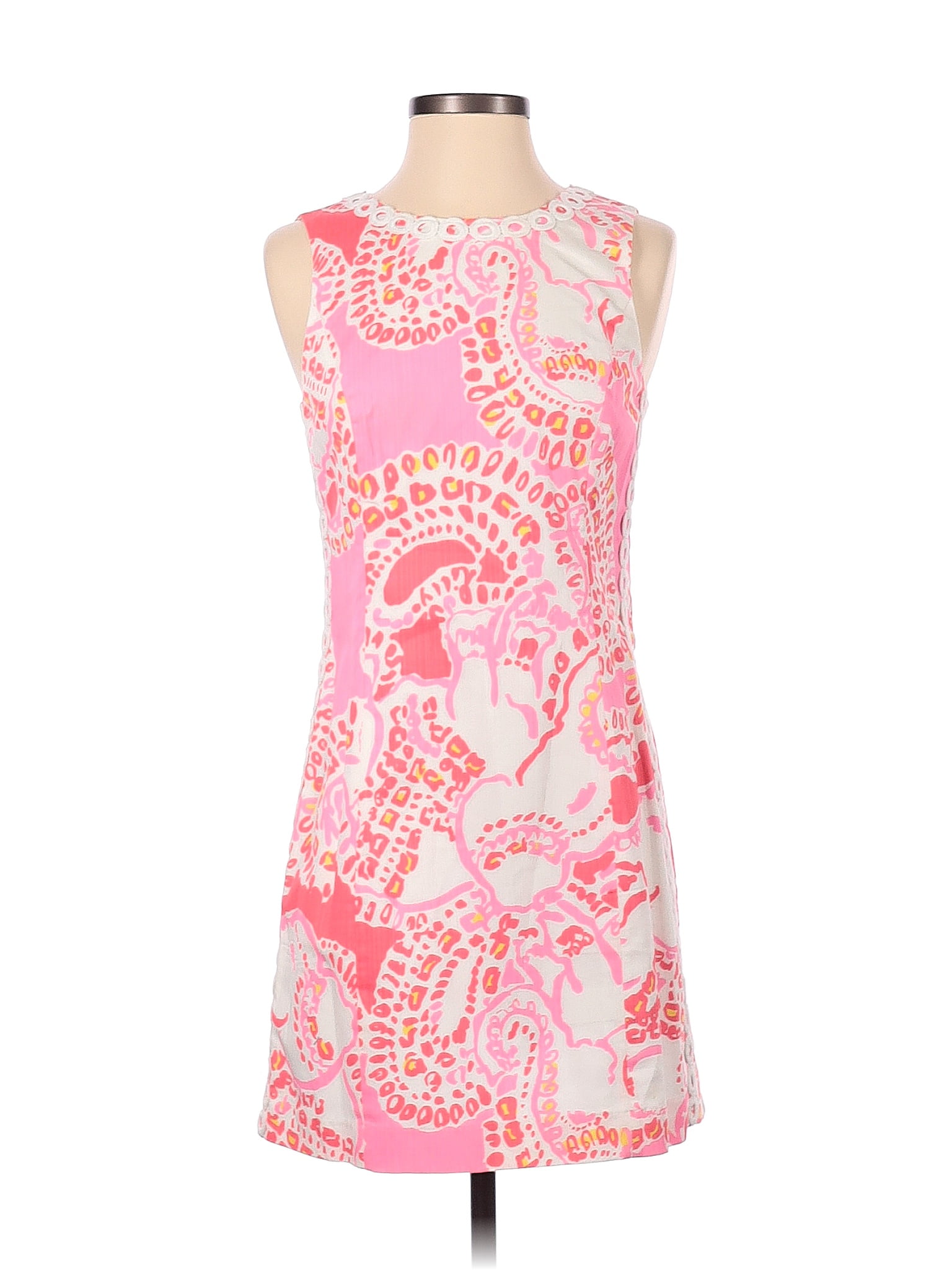 Lilly Pulitzer 100 Cotton Pink Casual Dress Size 4 66 Off Thredup