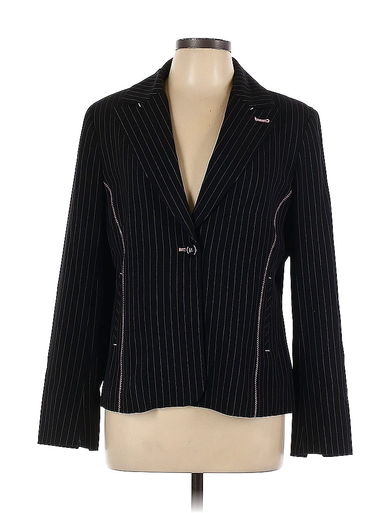KB Studio Stripes Black Blazer Size 10 - 62% off | thredUP