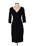 David Meister Solid Black Casual Dress Size 4 - photo 1