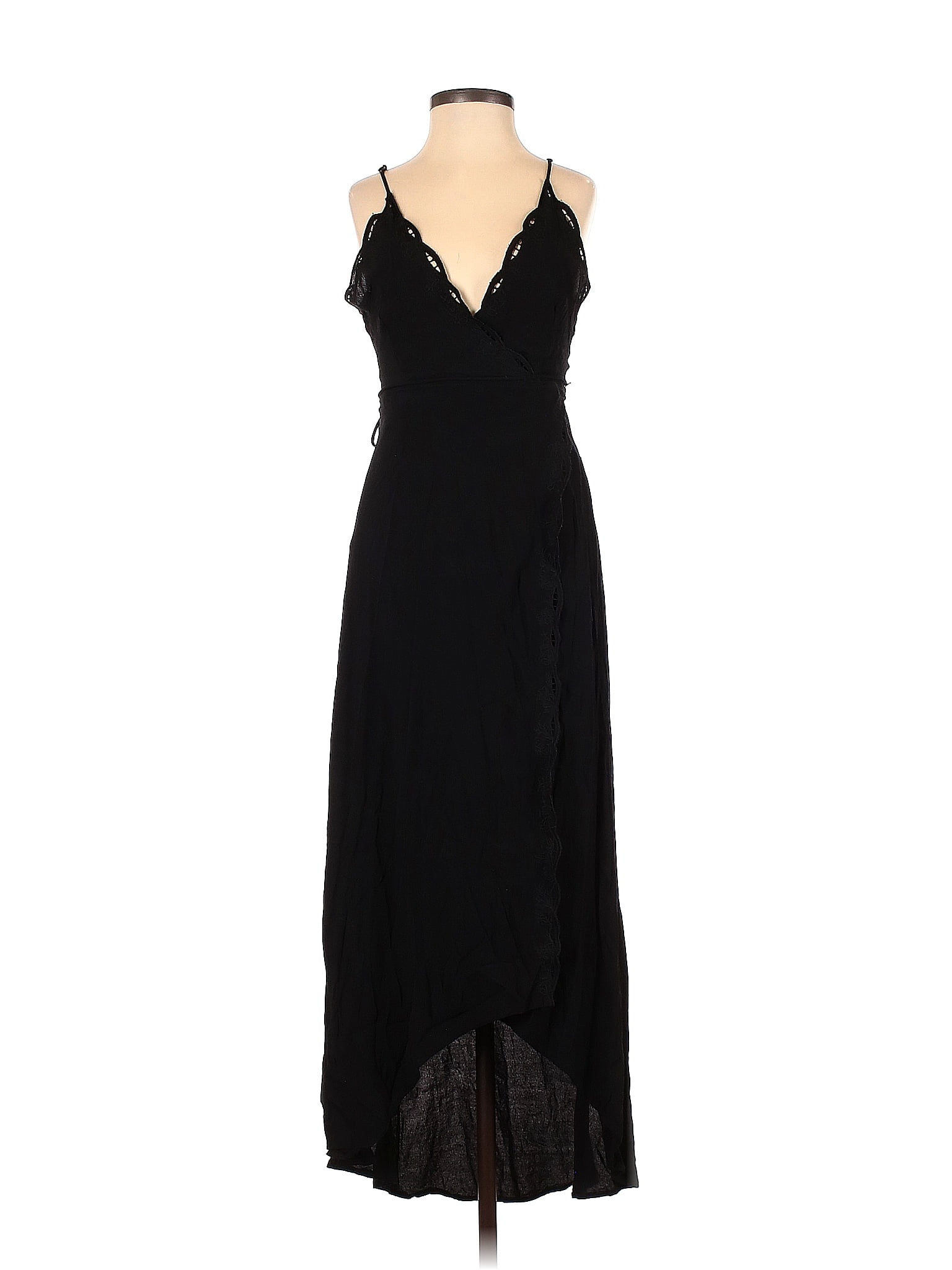 Astr 100% Viscose Solid Black Casual Dress Size XS - 78% off | thredUP