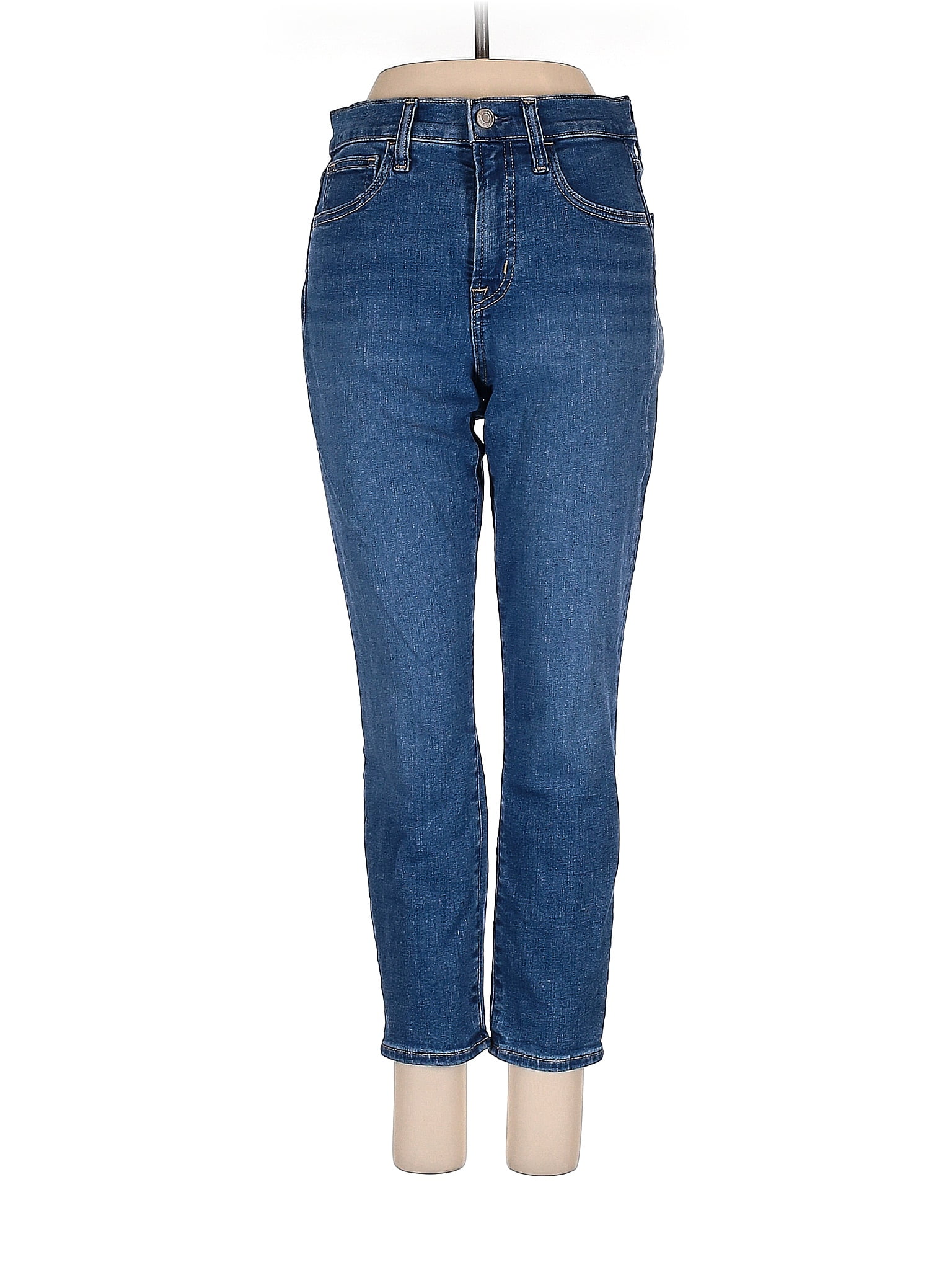 Gap Solid Blue Jeans Size 4 (Petite) - 77% off | thredUP