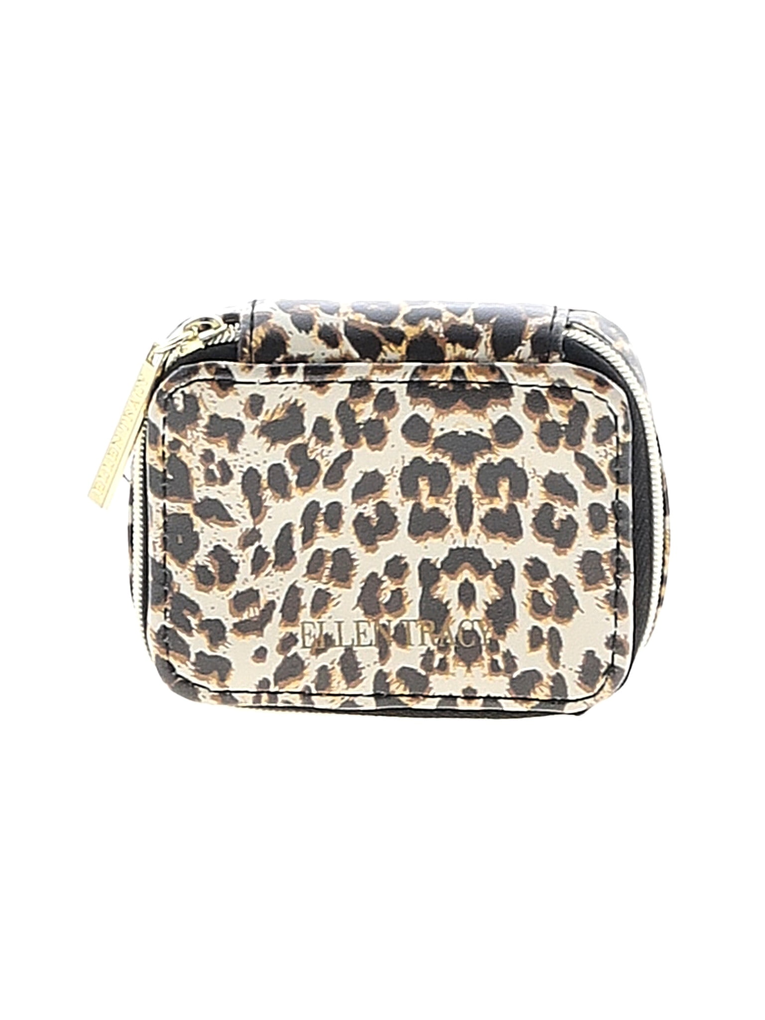 Ellen Tracy Animal Print Leopard Print Multi Color Black Coin