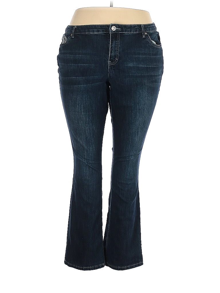 Cj Banks Solid Blue Jeans Size 18 (Plus) - 64% off | thredUP