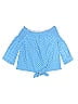 Cloud Chaser 100% Cotton Polka Dots Blue 3/4 Sleeve Top Size XL - photo 1