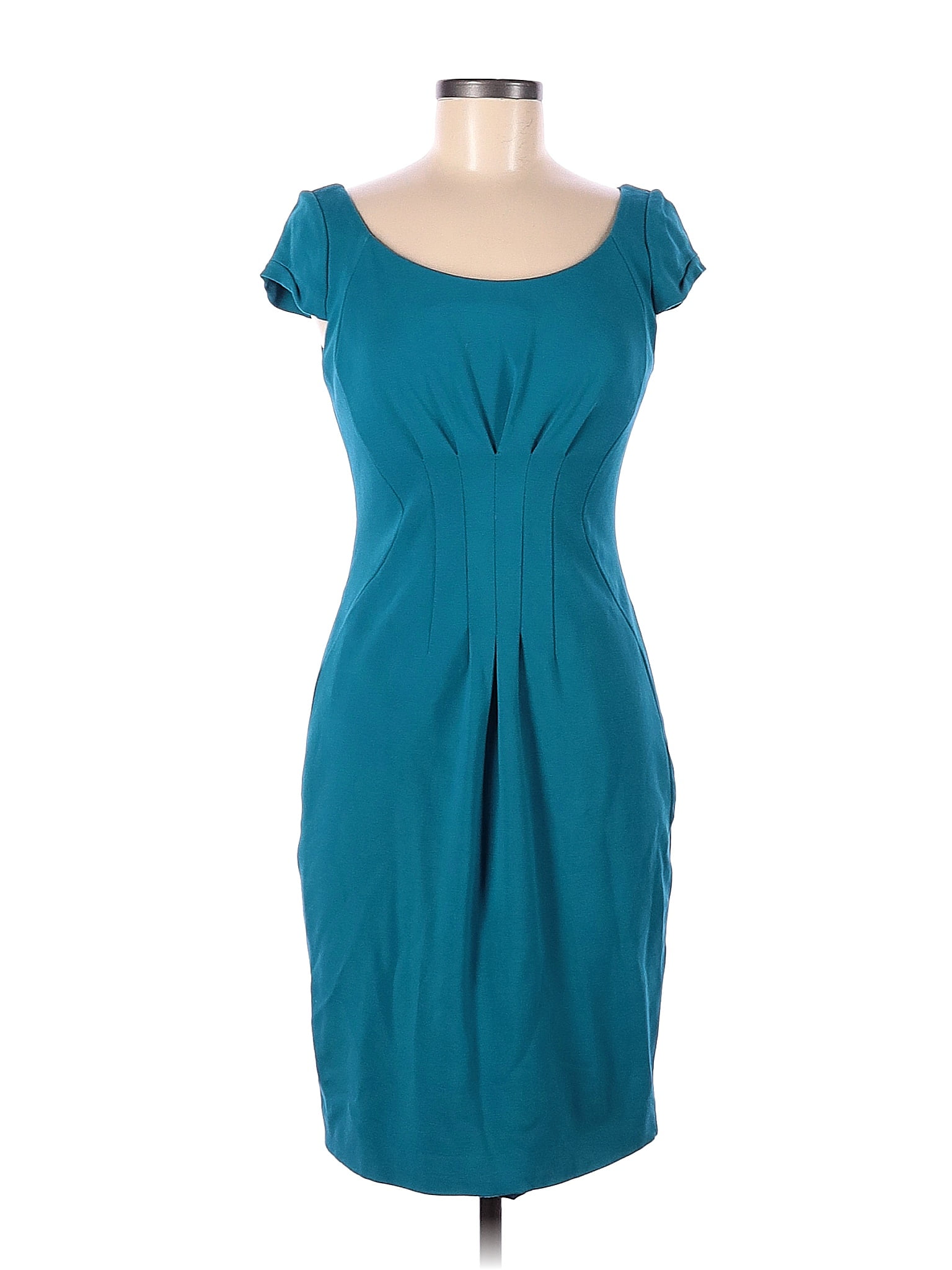 Elie Tahari Solid Teal Blue Casual Dress Size 8 - 84% off | thredUP