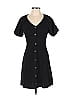 TeXTURE & THREAD Madewell Solid Black Casual Dress Size XXS - photo 1