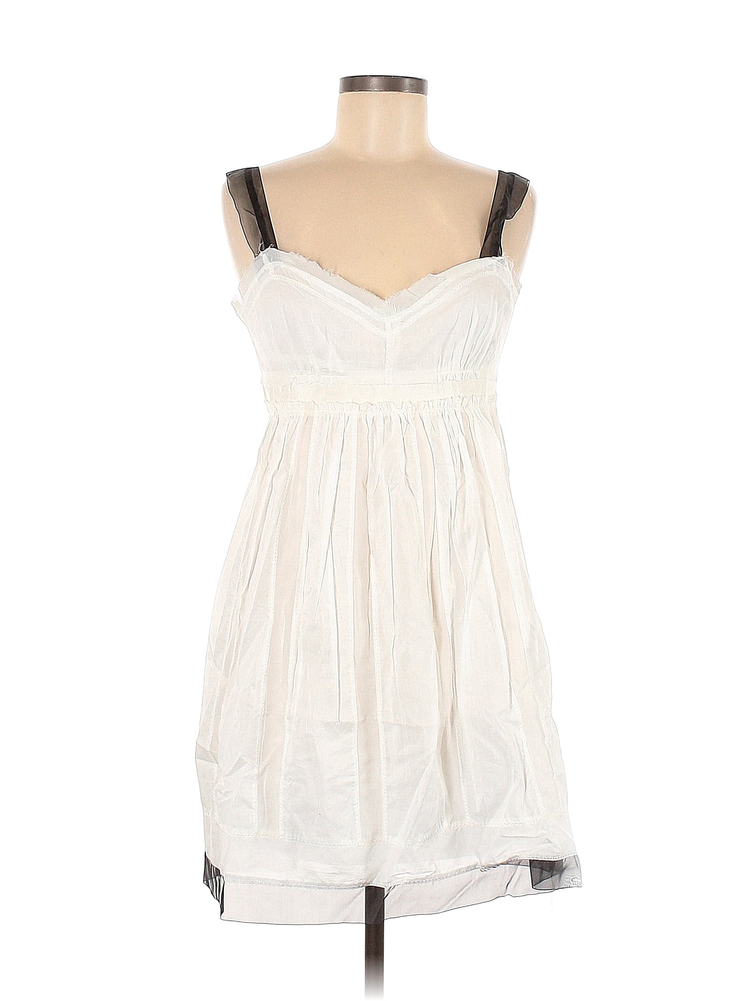 Ann Taylor LOFT 100% Cotton White Casual Dress Size 8 (Petite) - 78% ...