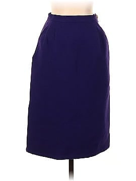 Salvatore Ferragamo Vintage Royal Purple Wool Skirt (view 1)