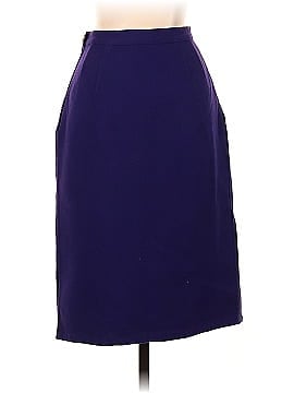 Salvatore Ferragamo Vintage Royal Purple Wool Skirt (view 2)
