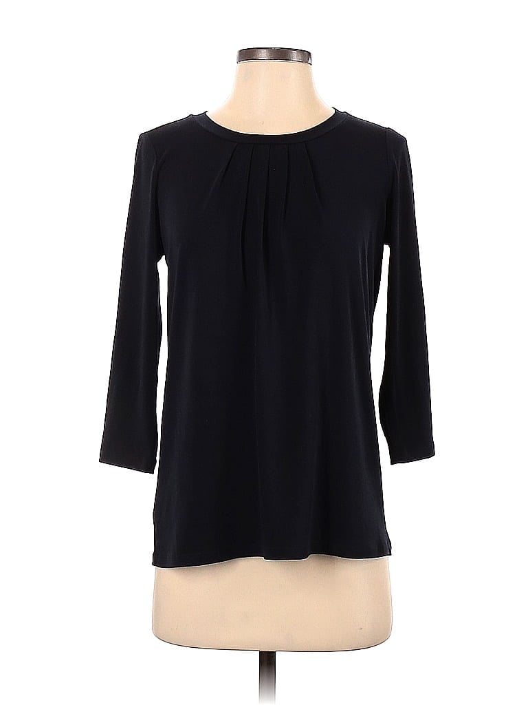 Click to view more detailed imagery on our partner's website Pre-owned Ann Taylor 3/4 Sleeve Top Black Boatneck Tops