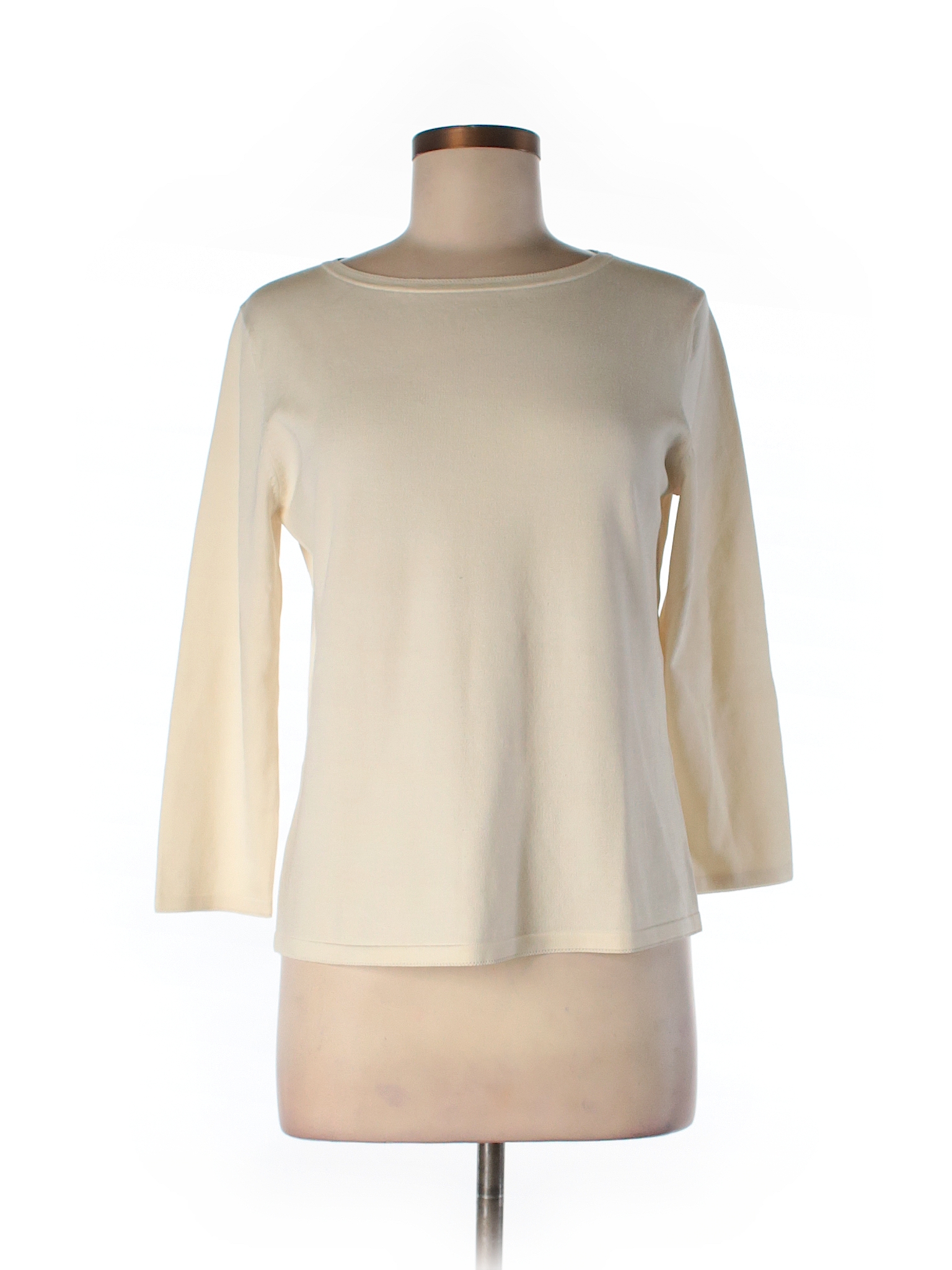 Pendleton Solid Beige Silk Pullover Sweater Size S - 79% off | thredUP