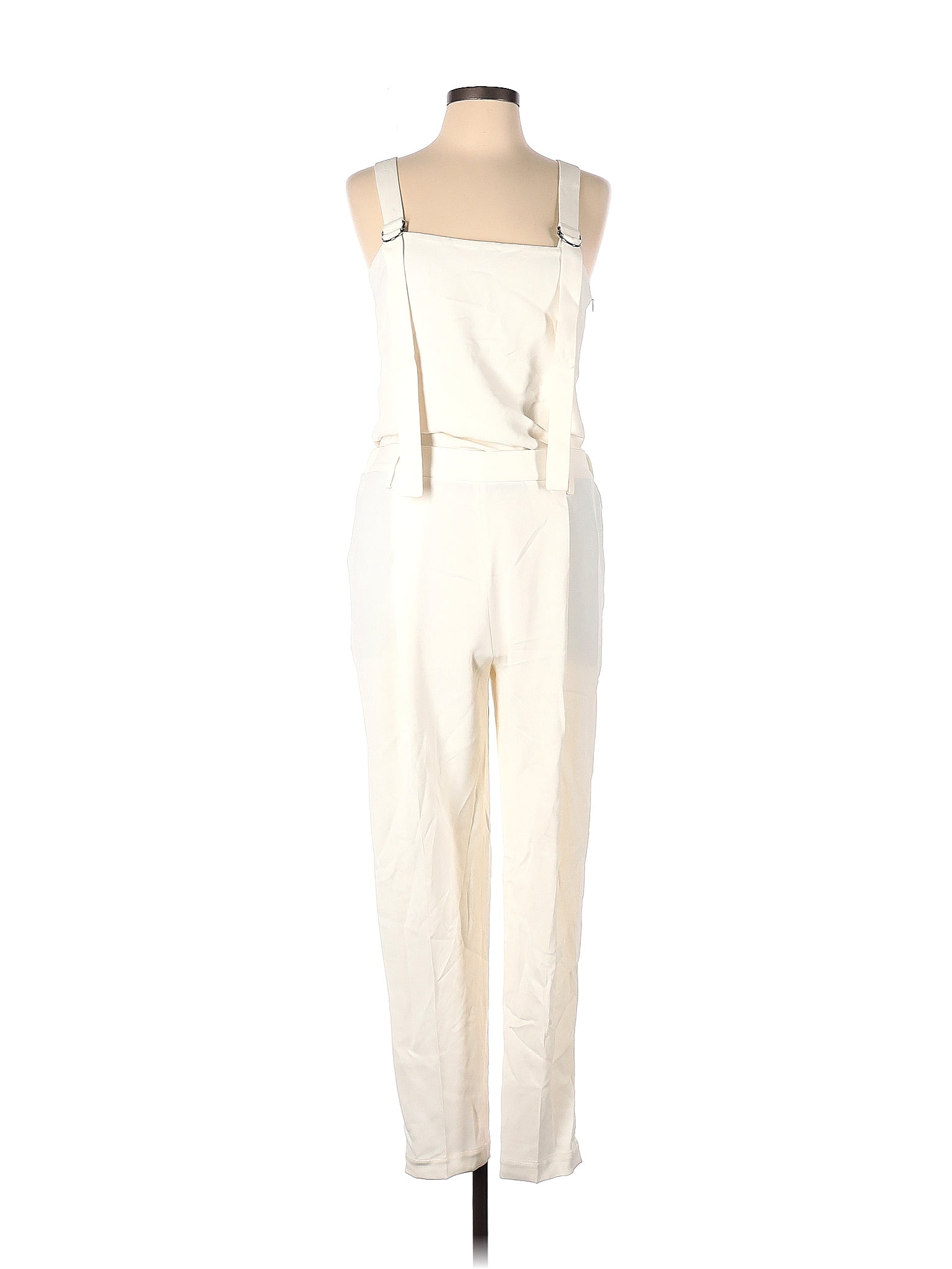 Brunello Cucinelli Solid Ivory Jumpsuit Size L - 68% off