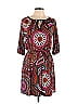 LUXE Paisley Burgundy Casual Dress Size S - photo 1