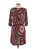 LUXE Paisley Burgundy Casual Dress Size S - photo 2