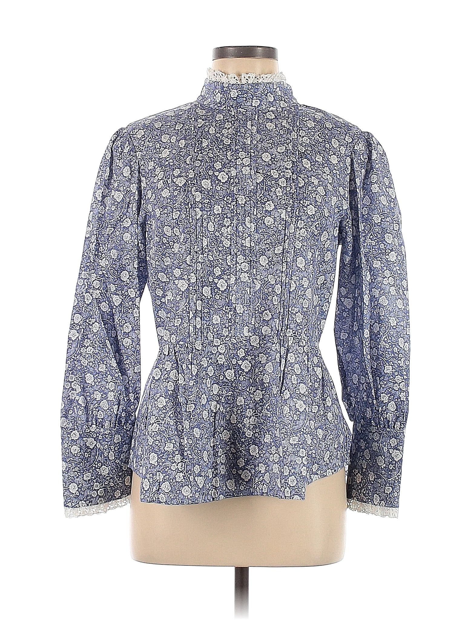 See By Chloé Floral Blue Long Sleeve Blouse Size 40 (FR) - 56% off ...