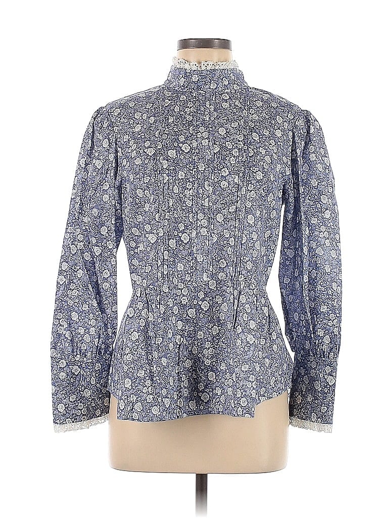 See By Chloé Floral Blue Long Sleeve Blouse Size 40 (FR) - 56% off ...