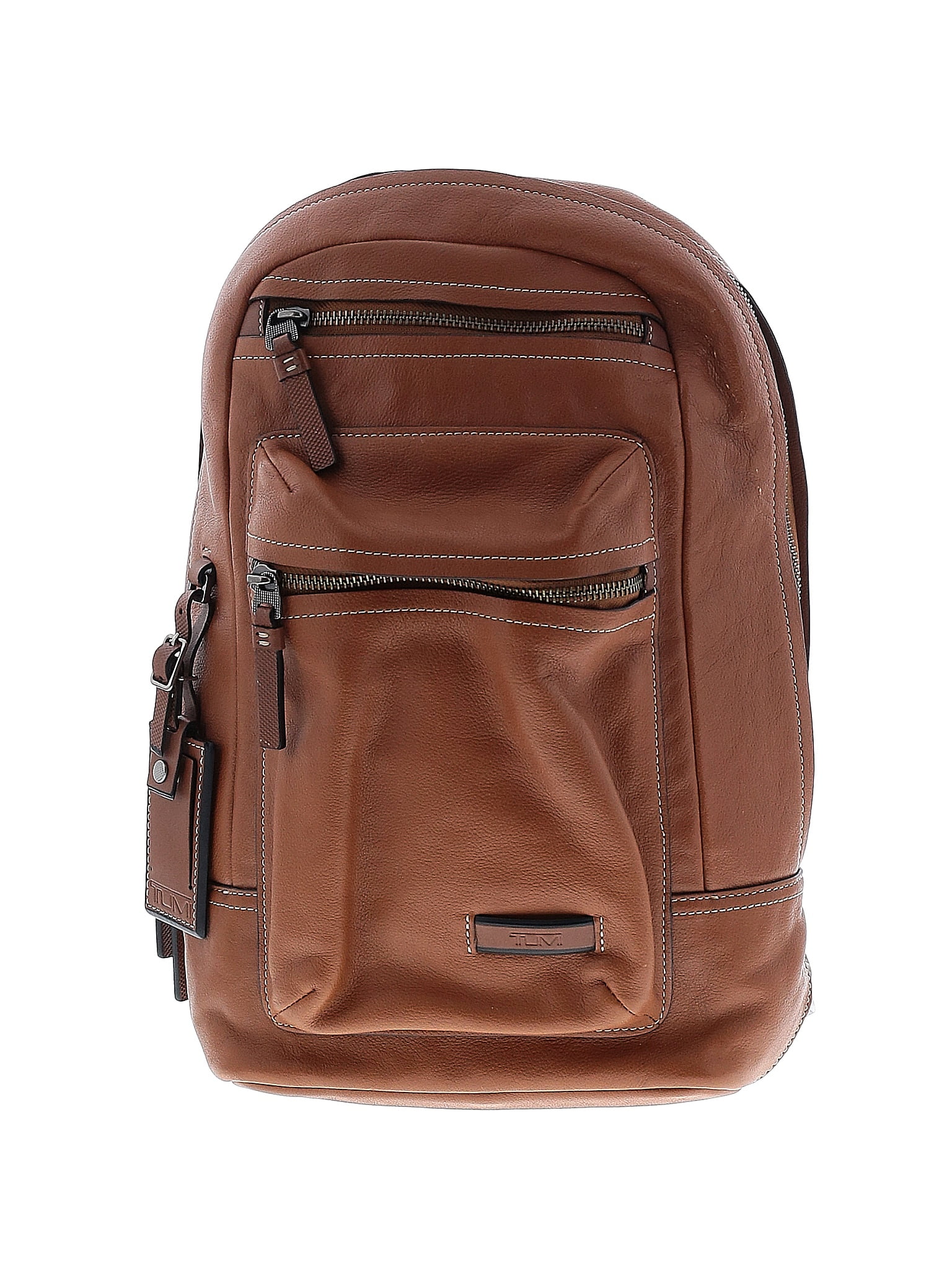 Tumi 100 Leather Solid Brown Leather Backpack One Size 66 off thredUP