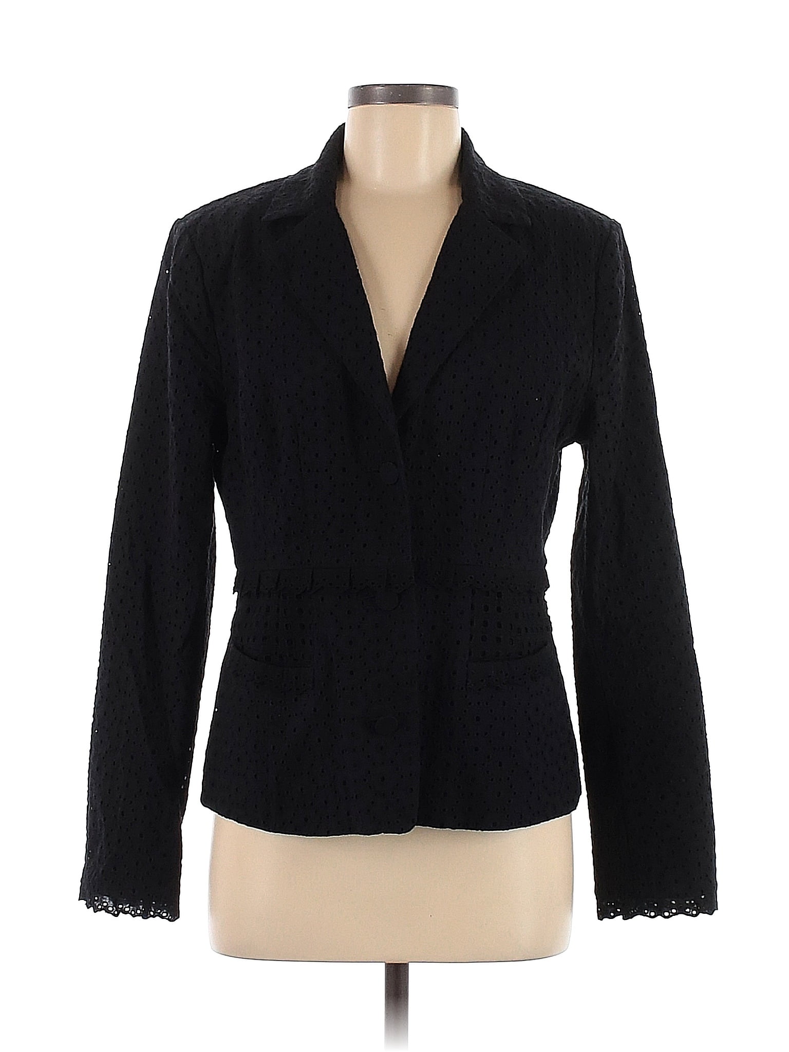 Cabi 100 Cotton Solid Black Blazer Size 8 83 Off Thredup