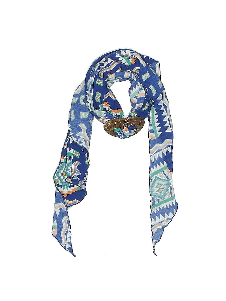 WATERCOLORS by Kenny Flowers 100 Rayon Blue Scarf One Size 82 off