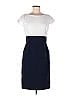 Tahari Color Block Solid Navy Blue Casual Dress Size 6 - photo 1