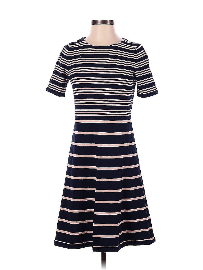 Ann Taylor Factory Color Block Stripes Multi Color Blue Casual Dress Size S - photo 1