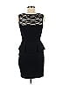 Soprano Solid Black Cocktail Dress Size M - photo 2