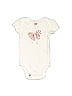 Carter's 100% Cotton Graphic Ivory Short Sleeve Onesie Size Newborn - photo 1