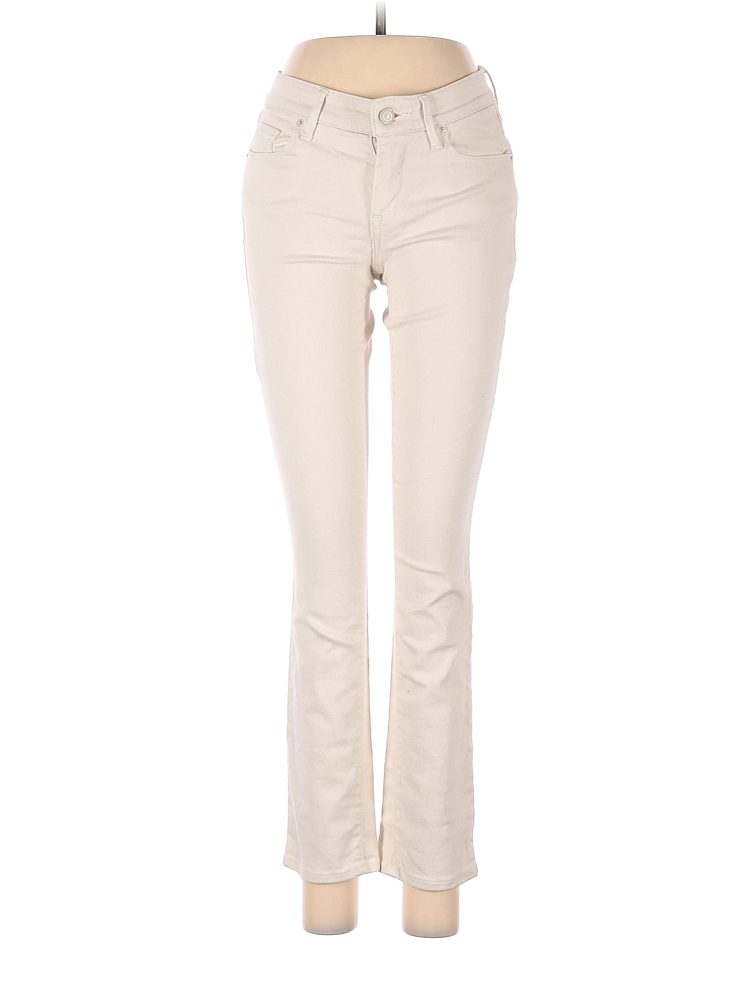 Levi's Solid Ivory Jeans Size 2 (Petite) - 64% off | thredUP