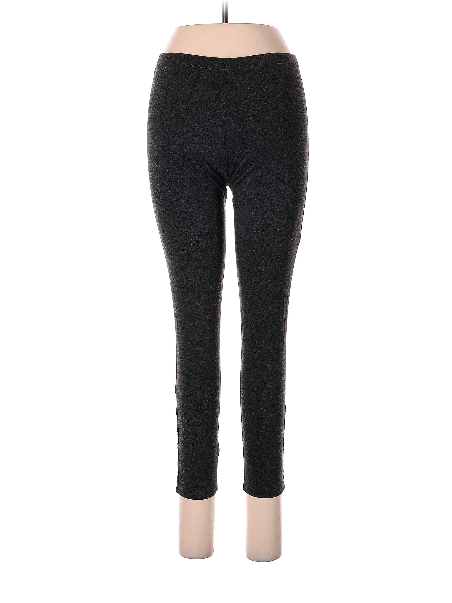 Comfy U.S.A. Black Gray Leggings Size M - 76% off