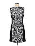New York & Company Jacquard Damask Graphic Zebra Print Black Casual Dress Size 8 - photo 2