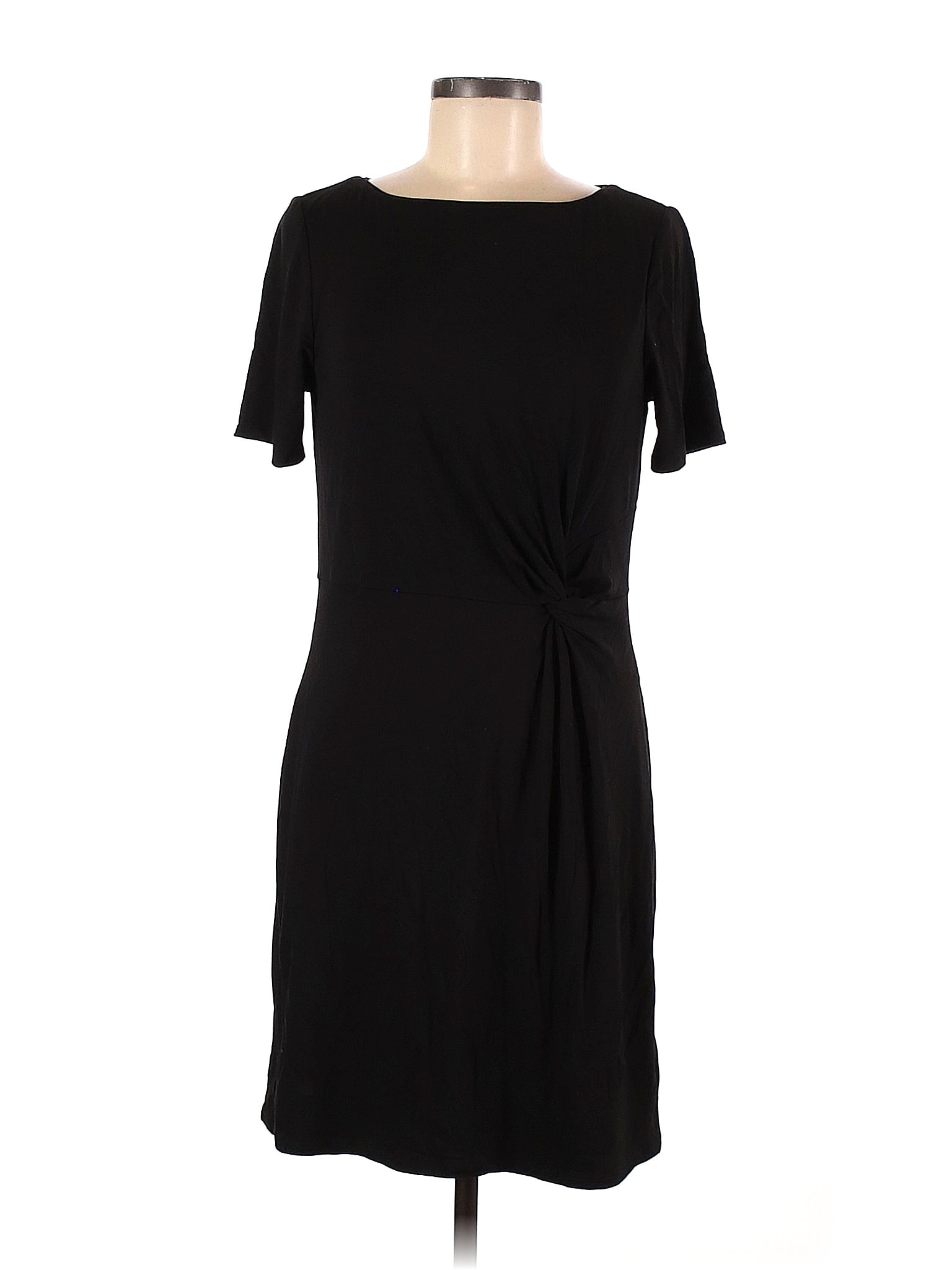 White House Black Market Solid Black Casual Dress Size M 81 off