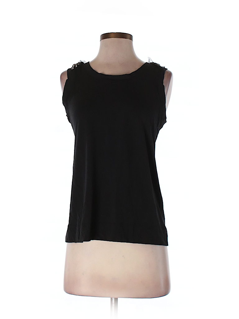 Simply Vera Vera Wang Solid Black Sleeveless Top Size S (Petite) - 58% ...