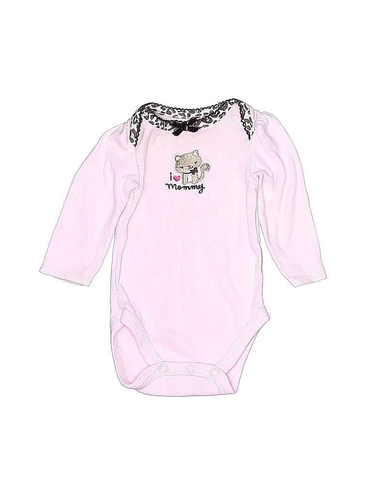 Little Wonders 100% Cotton Pink Long Sleeve Onesie Newborn - photo 1