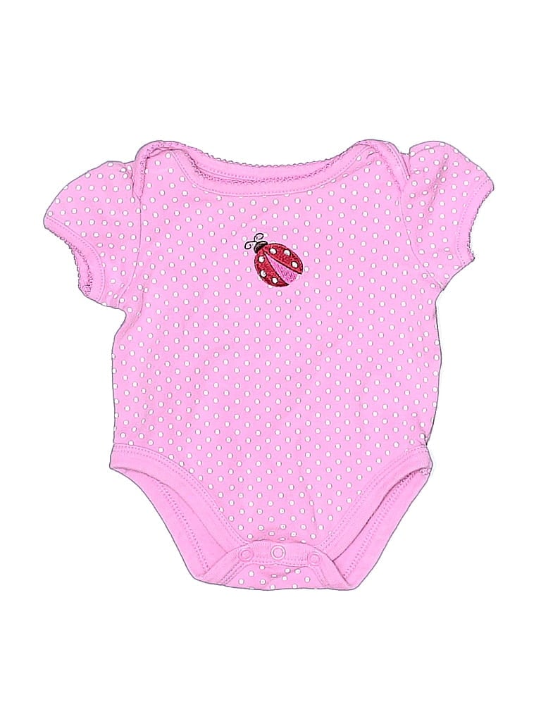 Little Wonders 100% Cotton Pink Short Sleeve Onesie Newborn - photo 1