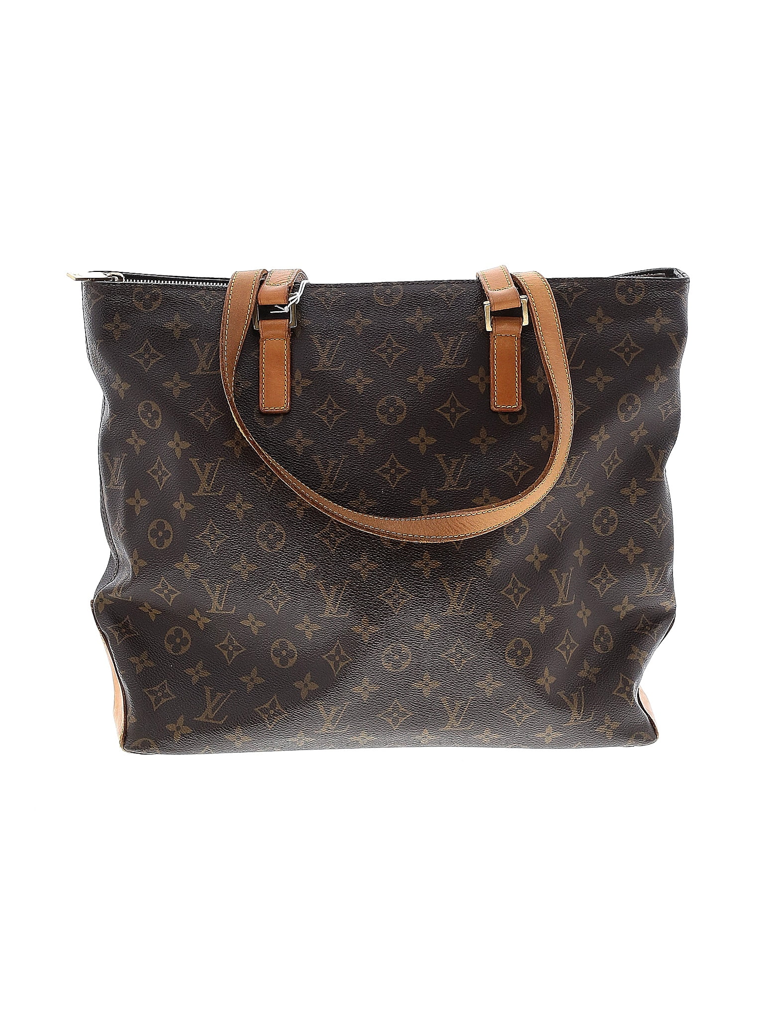 Louis Vuitton 100% Coated Canvas Color Block Brown Monogram Canvas Cabas  Mezzo Shoulder Bag One Size - 51% off