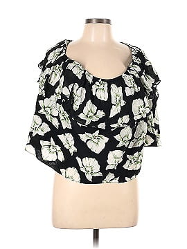 Cinq à Sept Short Sleeve Silk Top (view 1)
