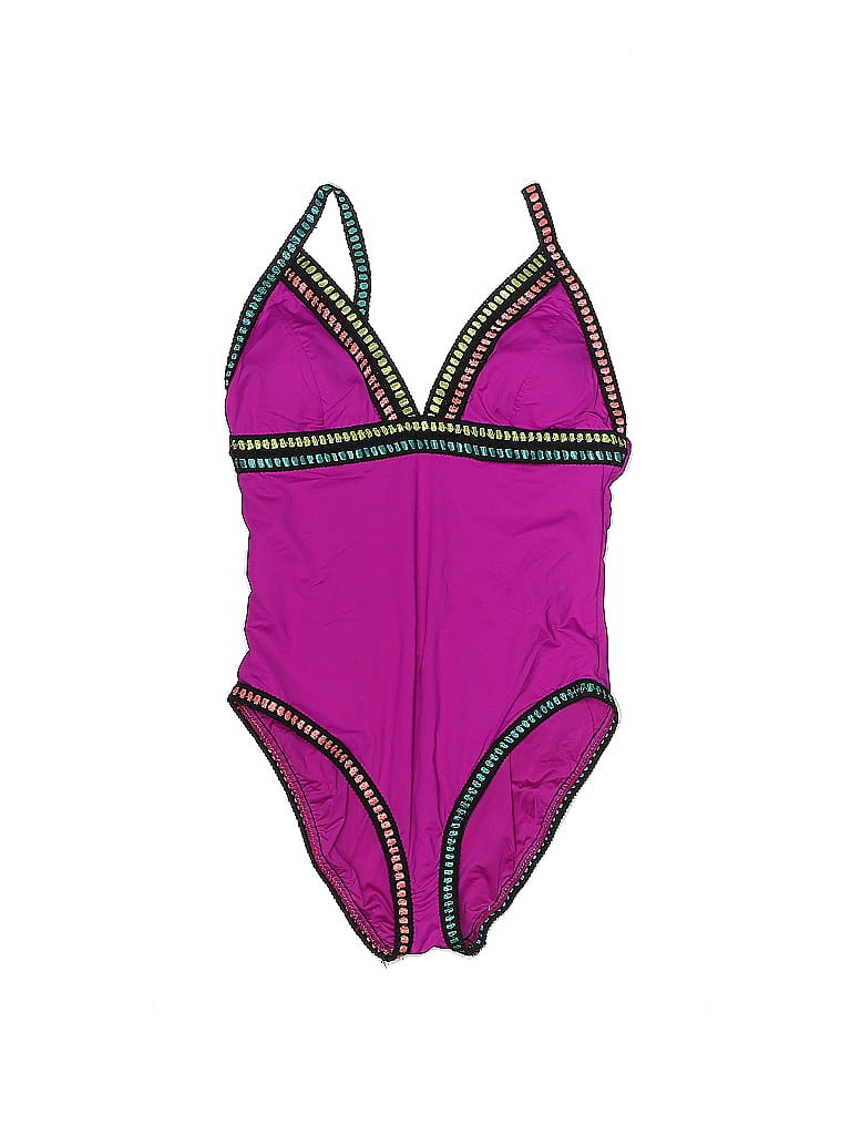 La Blanca Solid Pink Purple One Piece Swimsuit Size 8 63 Off Thredup 0272