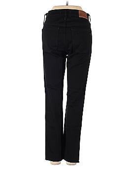 Madewell 9" Mid-Rise Skinny Crop Jeans in ISKO Stay Black&trade;: Raw-Hem Edition (view 2)