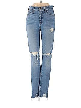 Madewell 9" High-Rise Skinny Jeans in Ontario Wash: Distressed-Hem Edition (view 1)