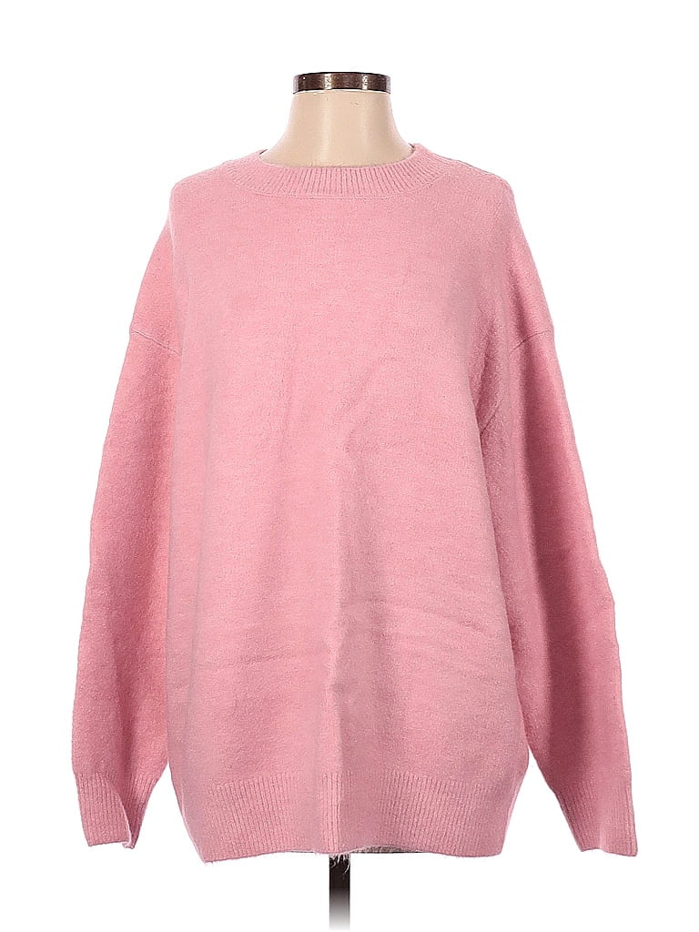 Zara Color Block Solid Pink Pullover Sweater Size S 20 off thredUP