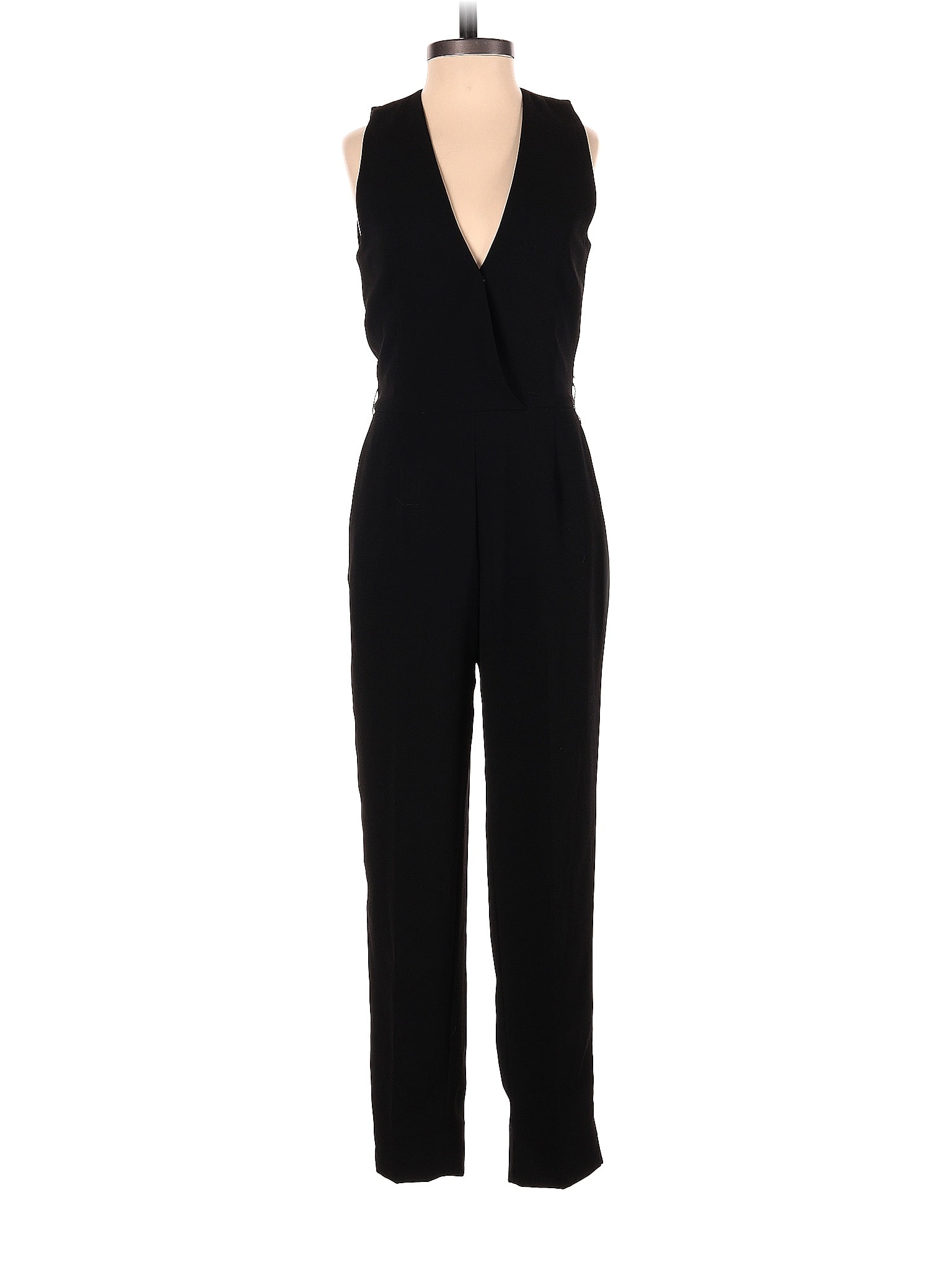H&M 100% Polyester Solid Black Jumpsuit Size 2 - 62% off | thredUP