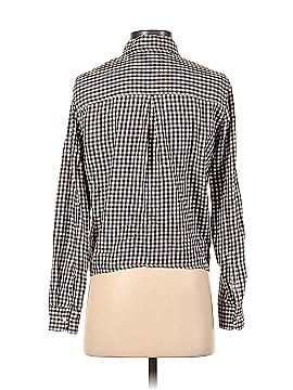 Madewell Flannel Tie-Front Shirt in Gingham Check (view 2)